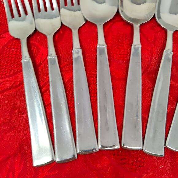 10X Mix Wallace WAS213 Stainless Forks N Spoons Flatware Heavy Solid Tbsp Tsp - Picture 3 of 16